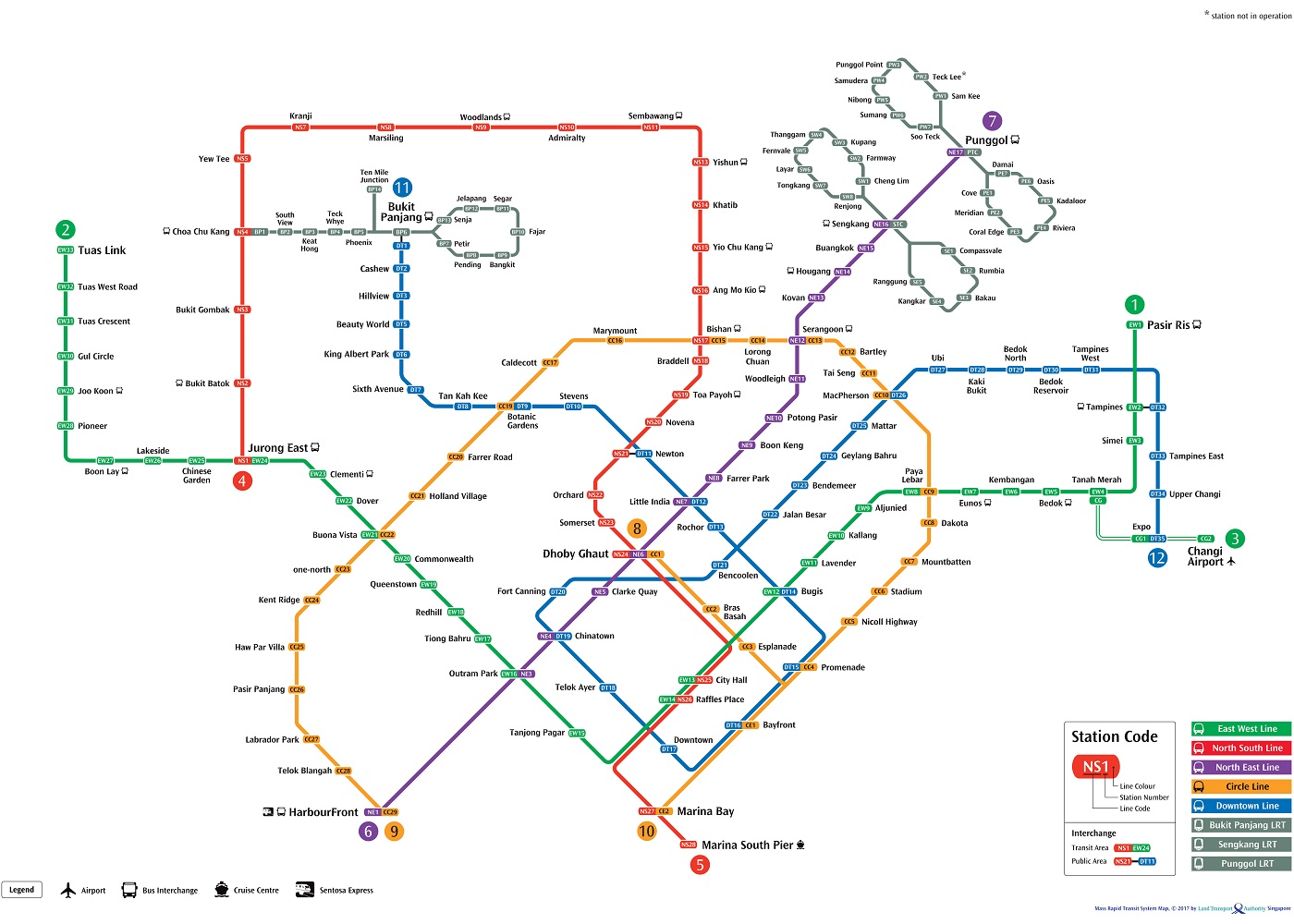 Singapore MRT Map
