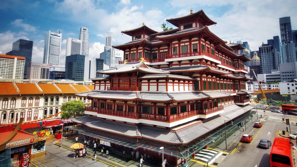 temple in singapore chinatown - daytime