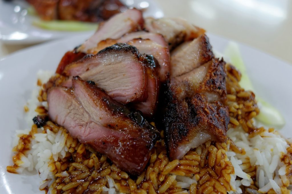 chinese bbq pork over rice