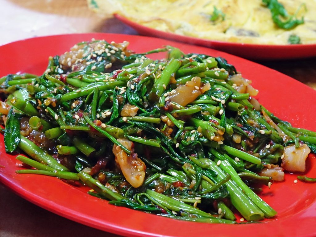 water spinach dish